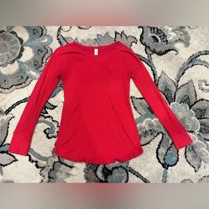 No Boundaries Vibrant Fuchsia Long Sleeve ribbed Tee